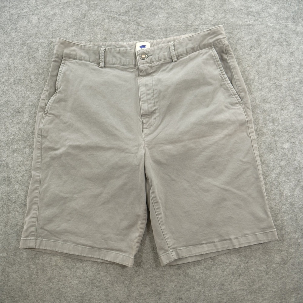 Flint And Tinder Shorts Mens 34 Gray Flat Front Mid Rise Casual Mid Rise
